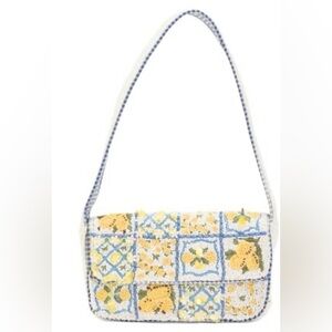 Beaded Patchwork Lemon Shoulder Bag